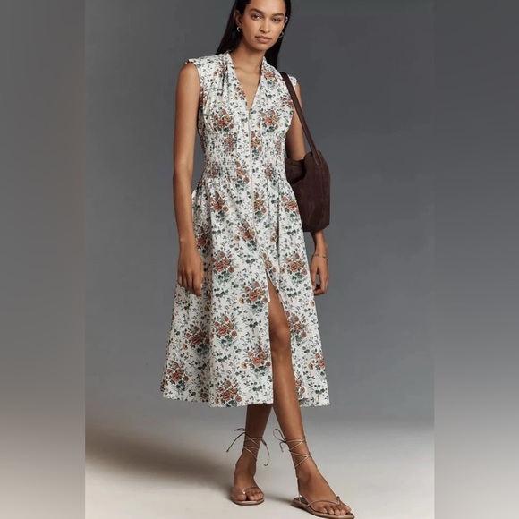 Anthropologie The Tommie Zip-Front Midi Dress size XL EUC - Picture 3 of 5